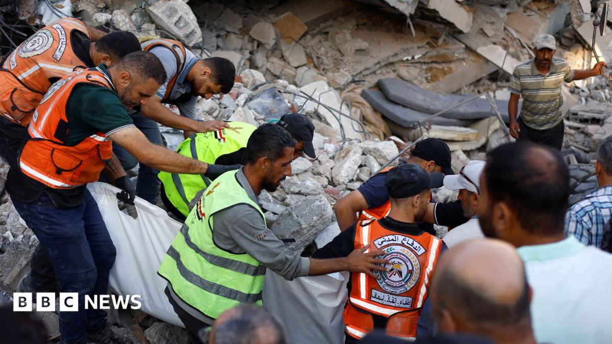 Eight children among 21 killed after war-damaged Gaza building collapses, rescuers say