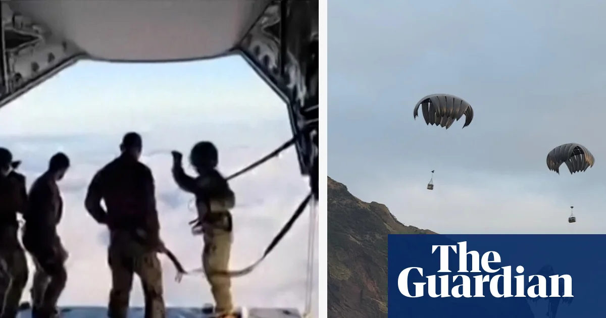 Army parachutes on to Tristan da Cunha to attend suspected hantavirus case – video