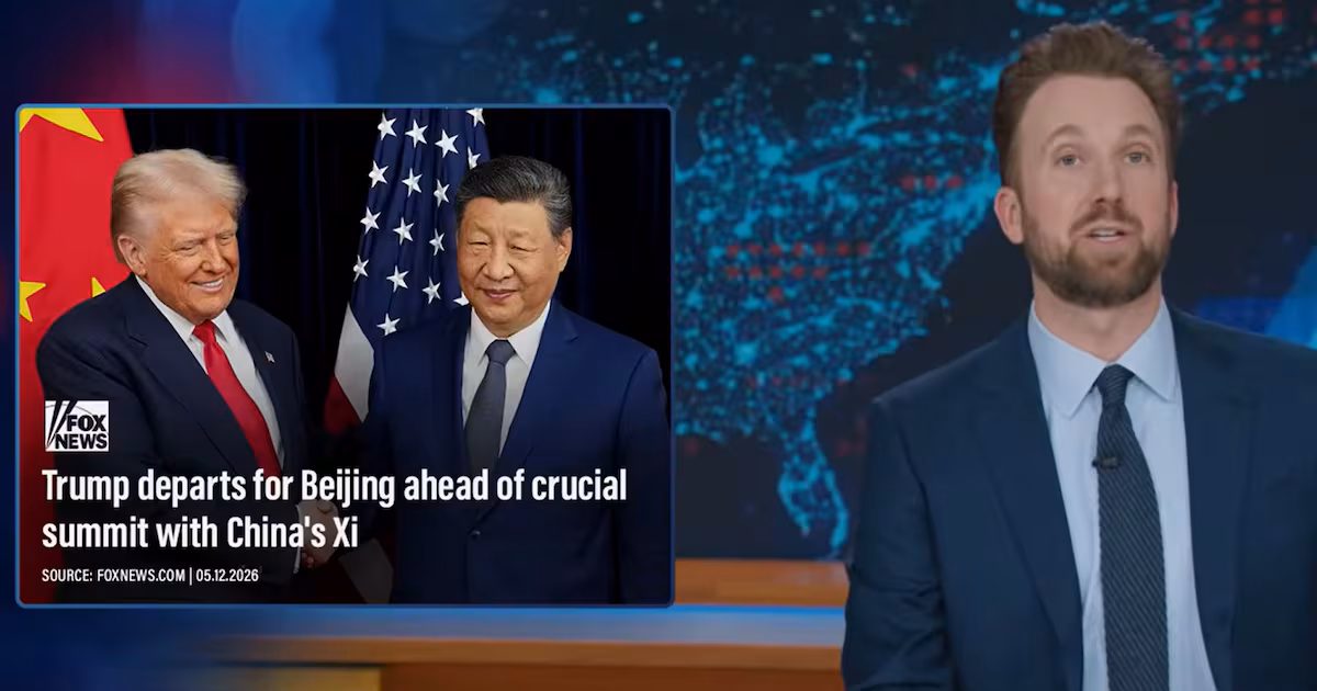 'Daily Show' Torches Trump's Emotional Support CEO 'Bachelor Party'