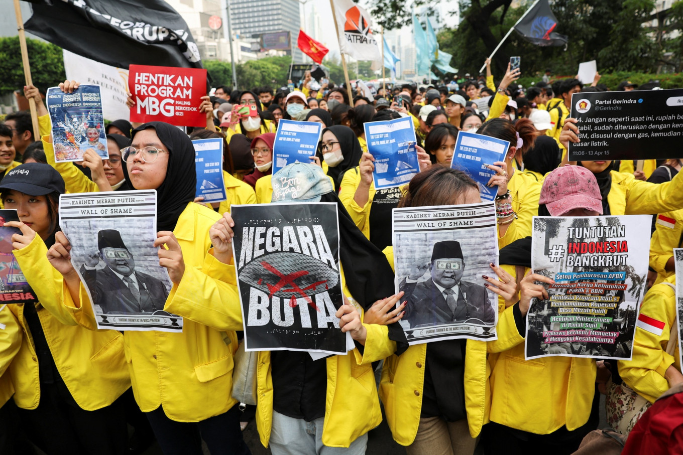 Students take to streets to protest rising fuel prices, living costs
