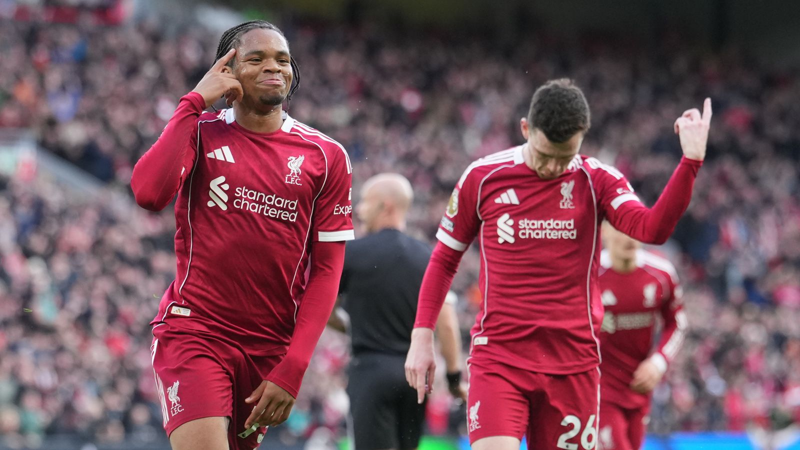 Liverpool 2-0 Fulham: Big win for Arne Slot as Rio Ngumoha opens Anfield account and Mo Salah scores second
