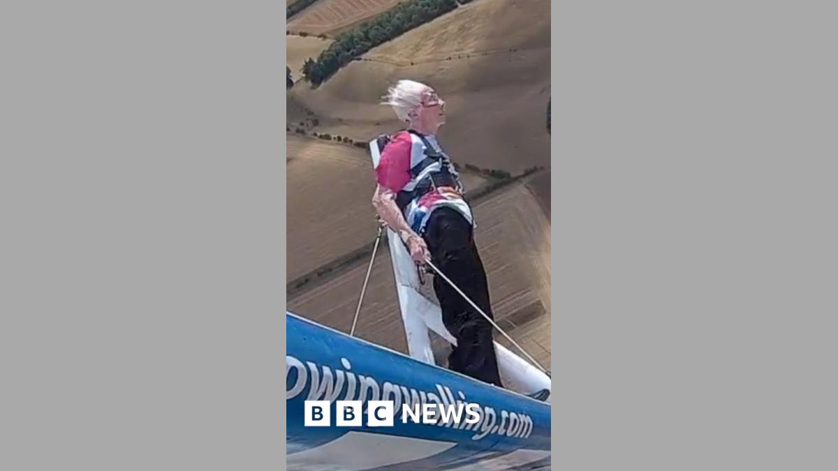 'Inspirational' 97-year- old wing walker gives back to hospital ward