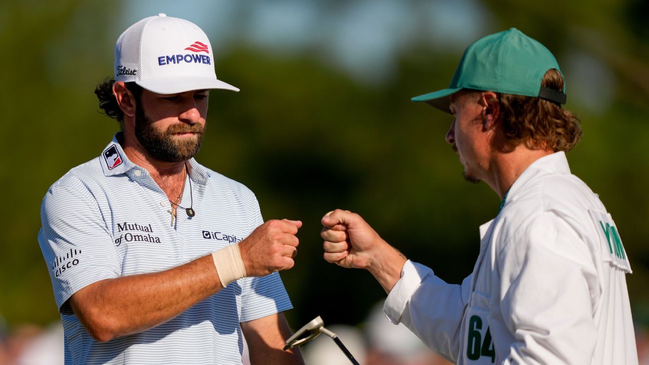 Cameron Young surges at Masters, ties Rory McIlroy for lead