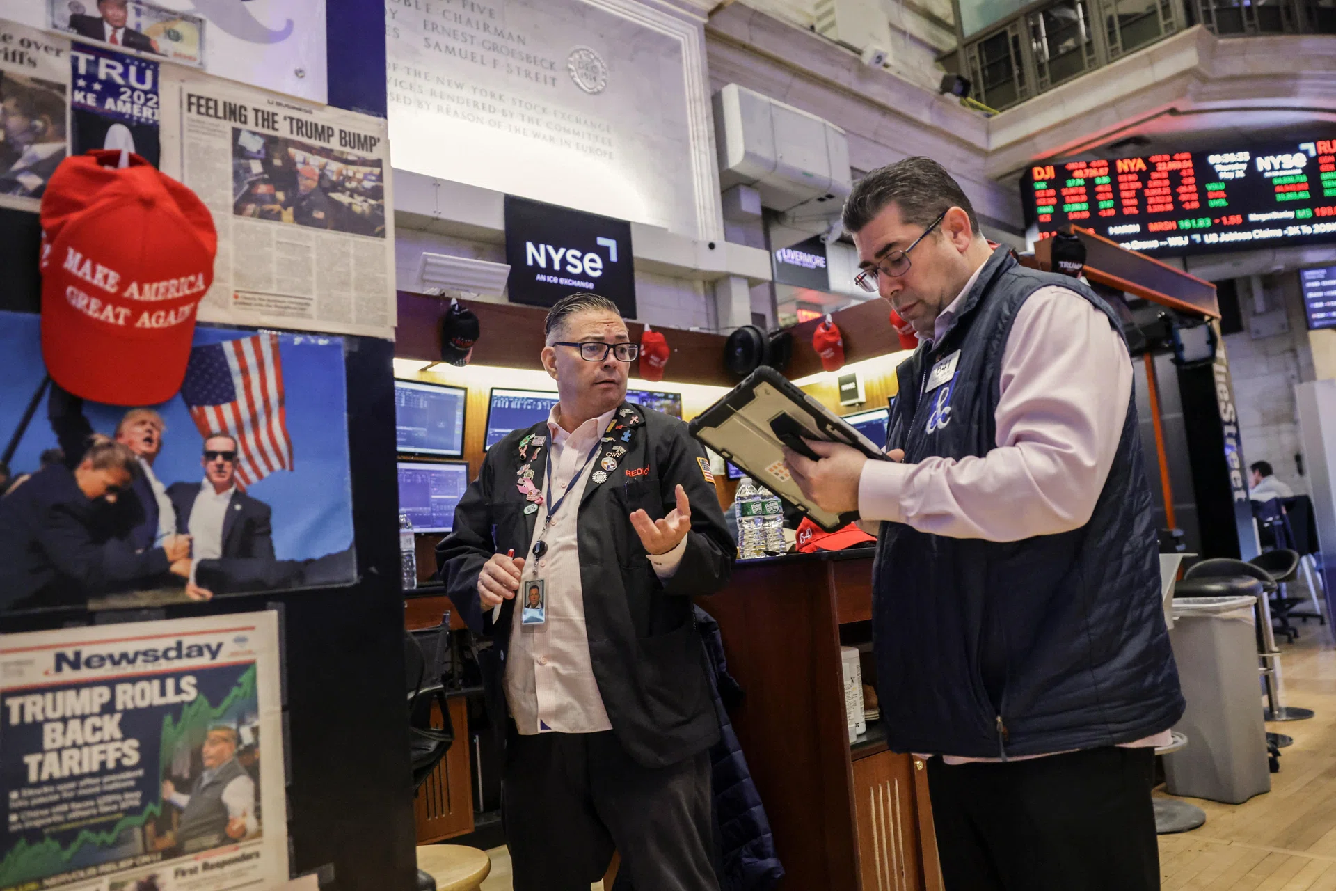 Wall Street rises, Dow hits record high as Middle East hopes lift sentiment