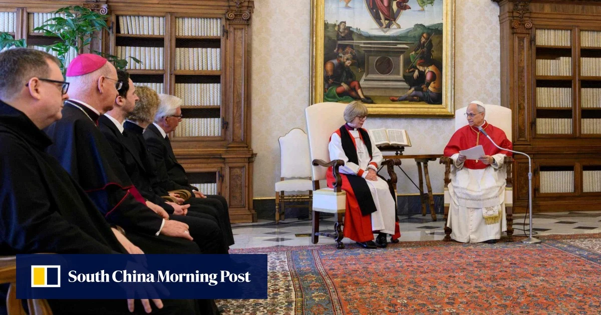 Pope meets first female Archbishop of Canterbury in symbolic Vatican encounter