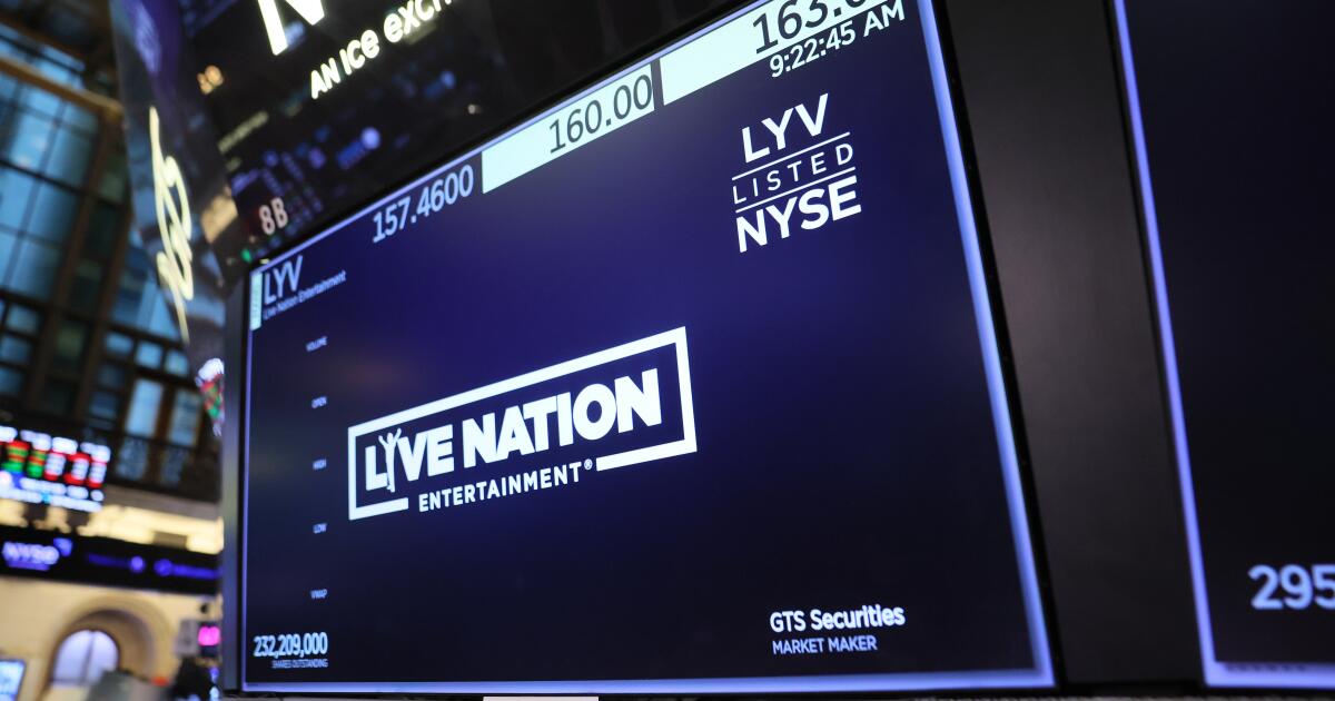 Live Nation reaches tentative settlement in Justice Department antitrust lawsuit