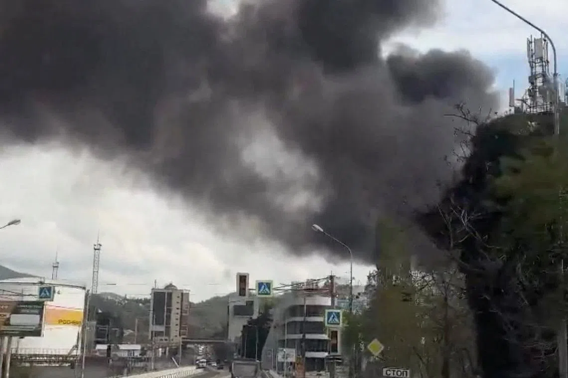 Drone attack causes fire at Russia's Tuapse refinery, authorities say