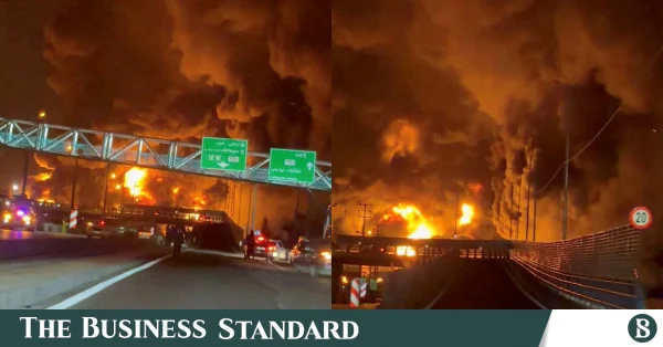 Oil spill from Israeli strikes ignites 'River of Fire' in Tehran