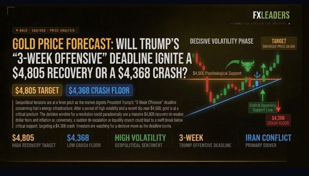 Gold Price Forecast: Will Trump’s “3-Week Offensive” Deadline Ignite a $4,805 Recovery or a $4,368 Crash?