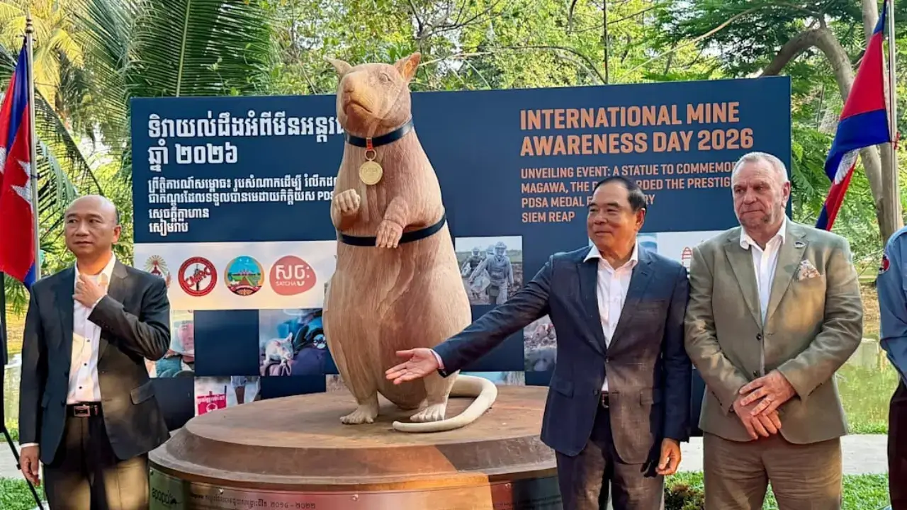 World’s First Statue Erected for Famous Mine-Detecting Rat
