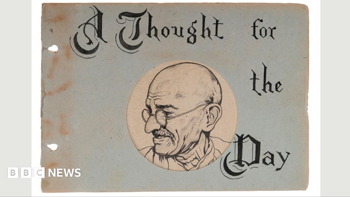 Gandhi's handwritten notes on life sold for $1.69m at Indian auction