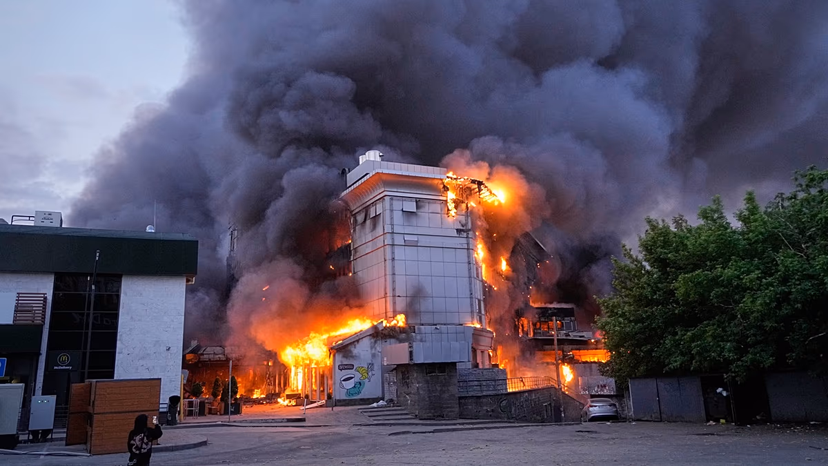 At least one killed after massive Russian drone and missile attack on Kyiv