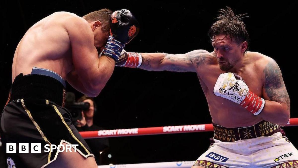 Usyk keeps titles with controversial Verhoeven stoppage