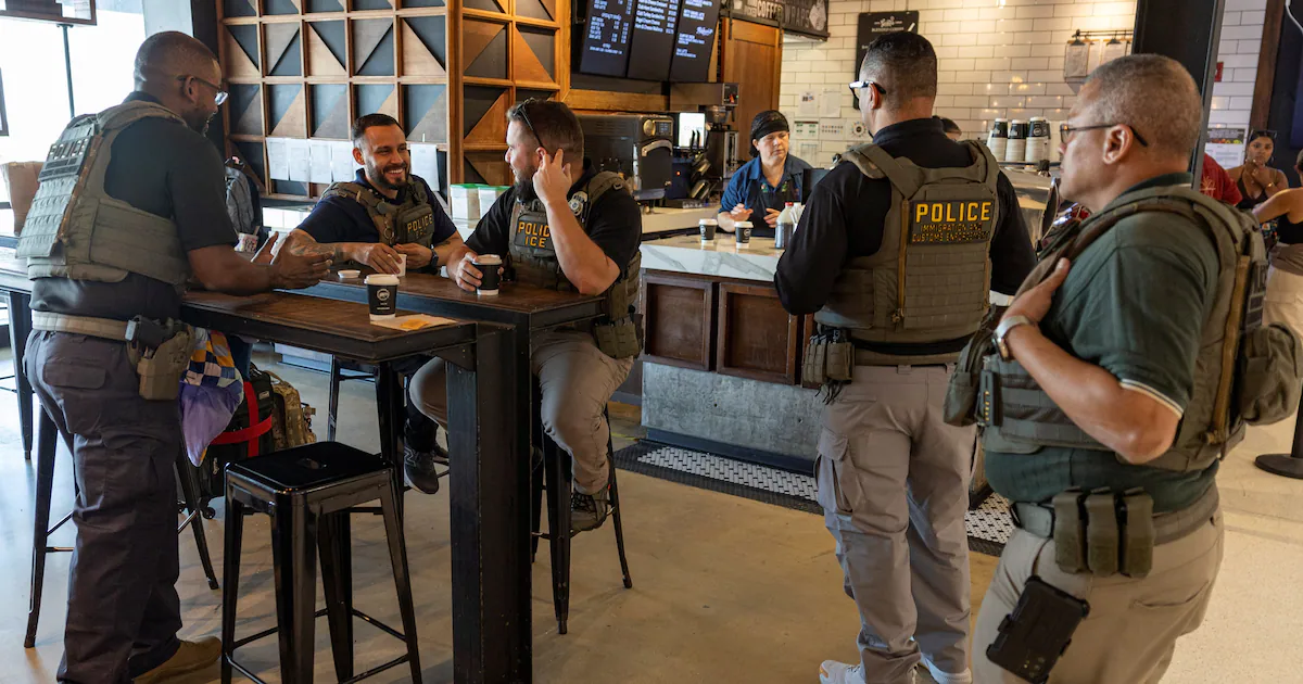 ICE Agents Sip Starbucks and Chit Chat as Airport Chaos Spirals
