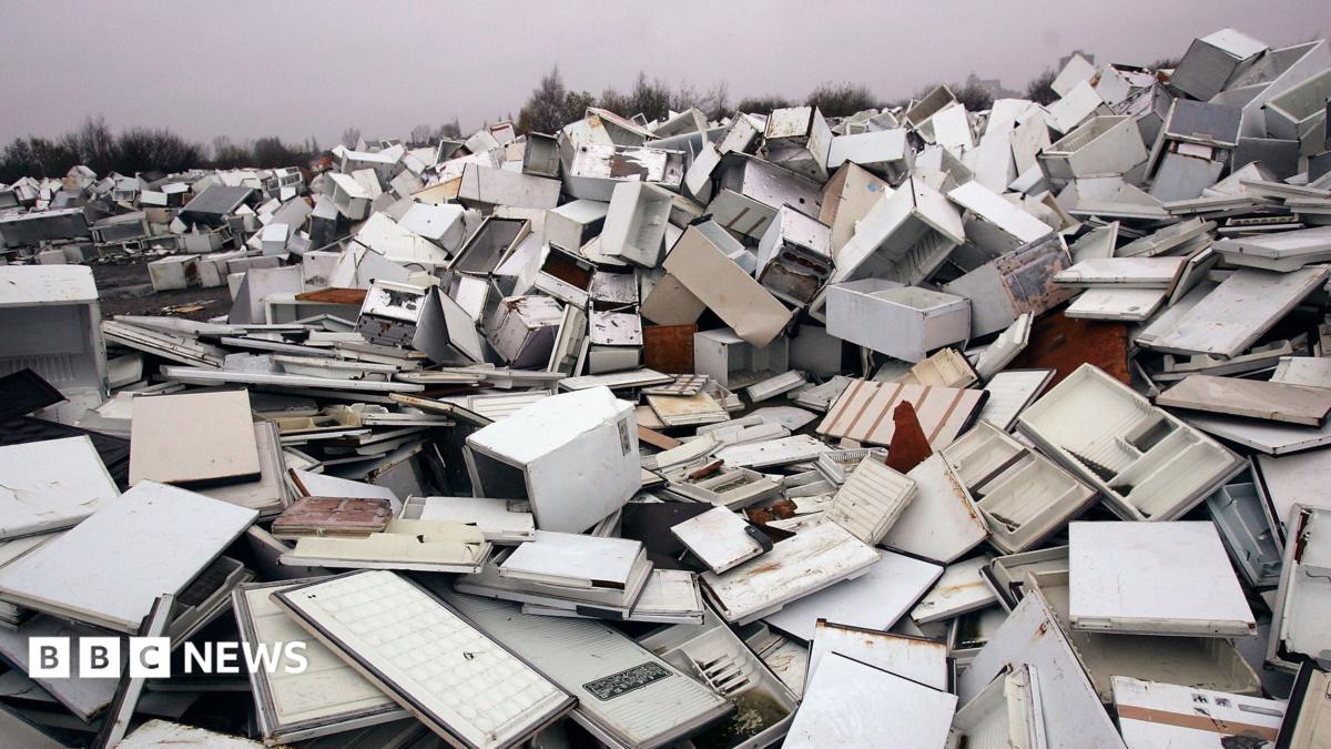Mountain of broken fridges growing across England and Wales