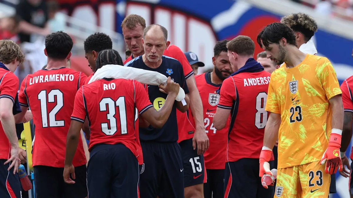 Game delayed! England's last World Cup warm-up clash pushed back as Florida storm floods pitch