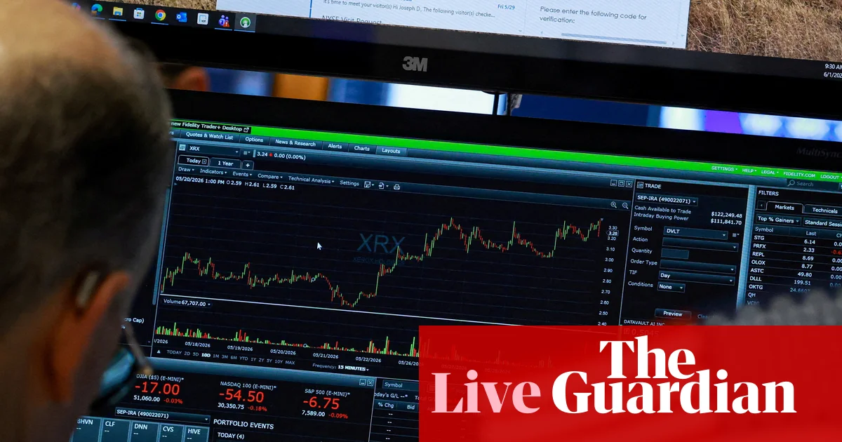 Wall Street and European markets hit record highs and oil price falls to three-month low after US-Iran peace deal – business live
