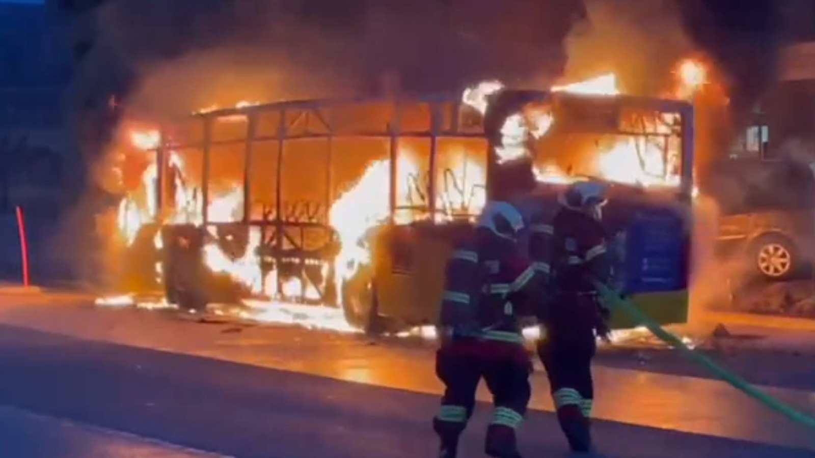 Six dead and five injured after man allegedly sets himself alight on bus