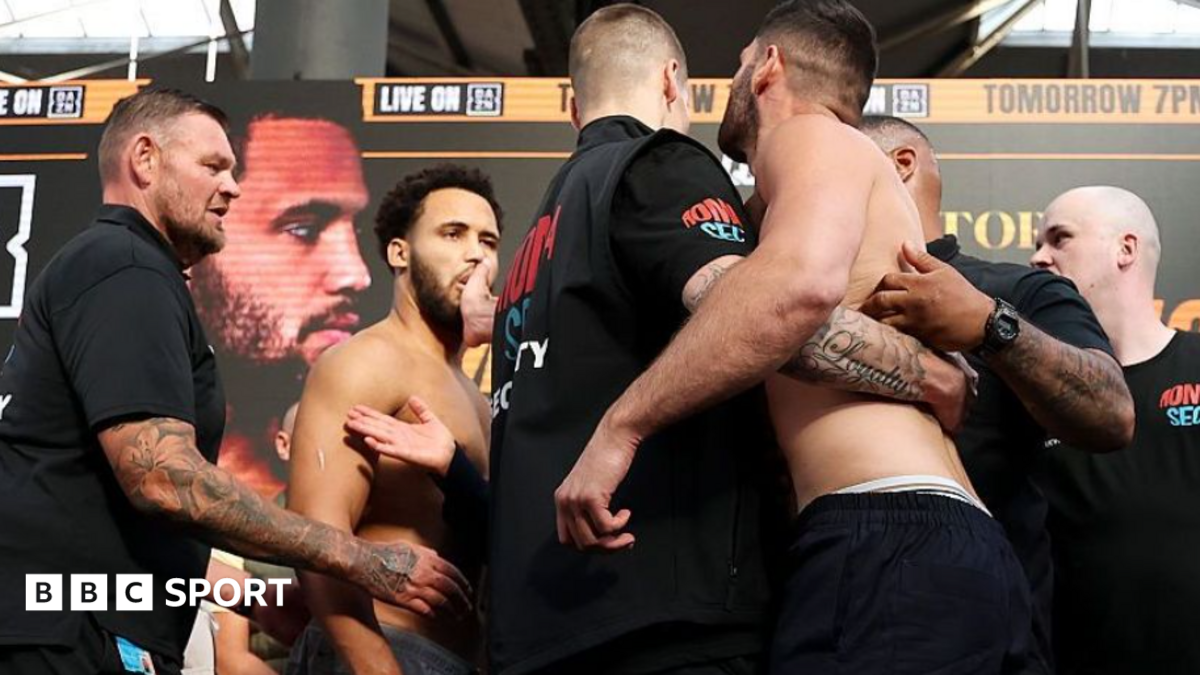 Hrgovic slaps Itauma after being pushed off stage at weigh-in