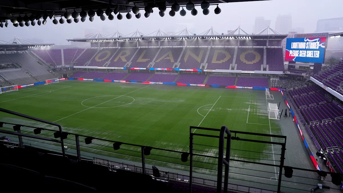 England’s final World Cup warm-up delayed after heavy thunderstorm hits Orlando