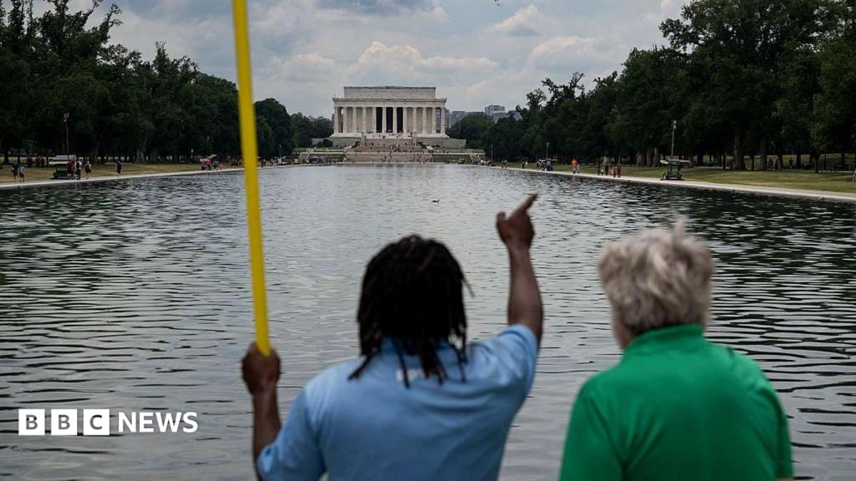 Reflecting Pool to be drained as Trump again blames 'vandals' for recent troubles