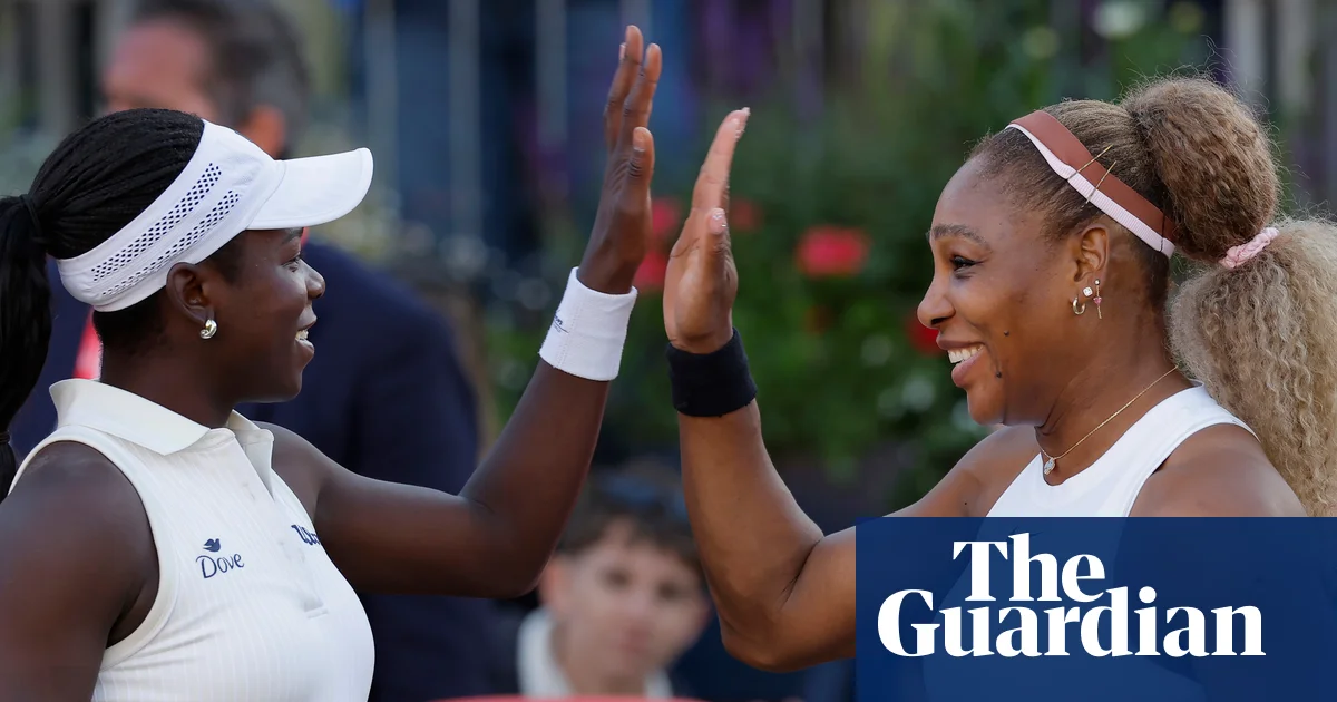Serena Williams makes winning return to tennis with victory in Queen’s doubles