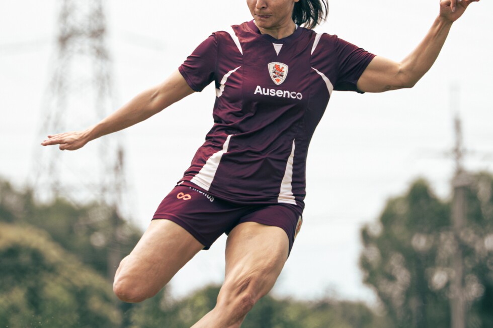 Iranian women soccer players granted asylum in Australia are pictured training in Brisbane