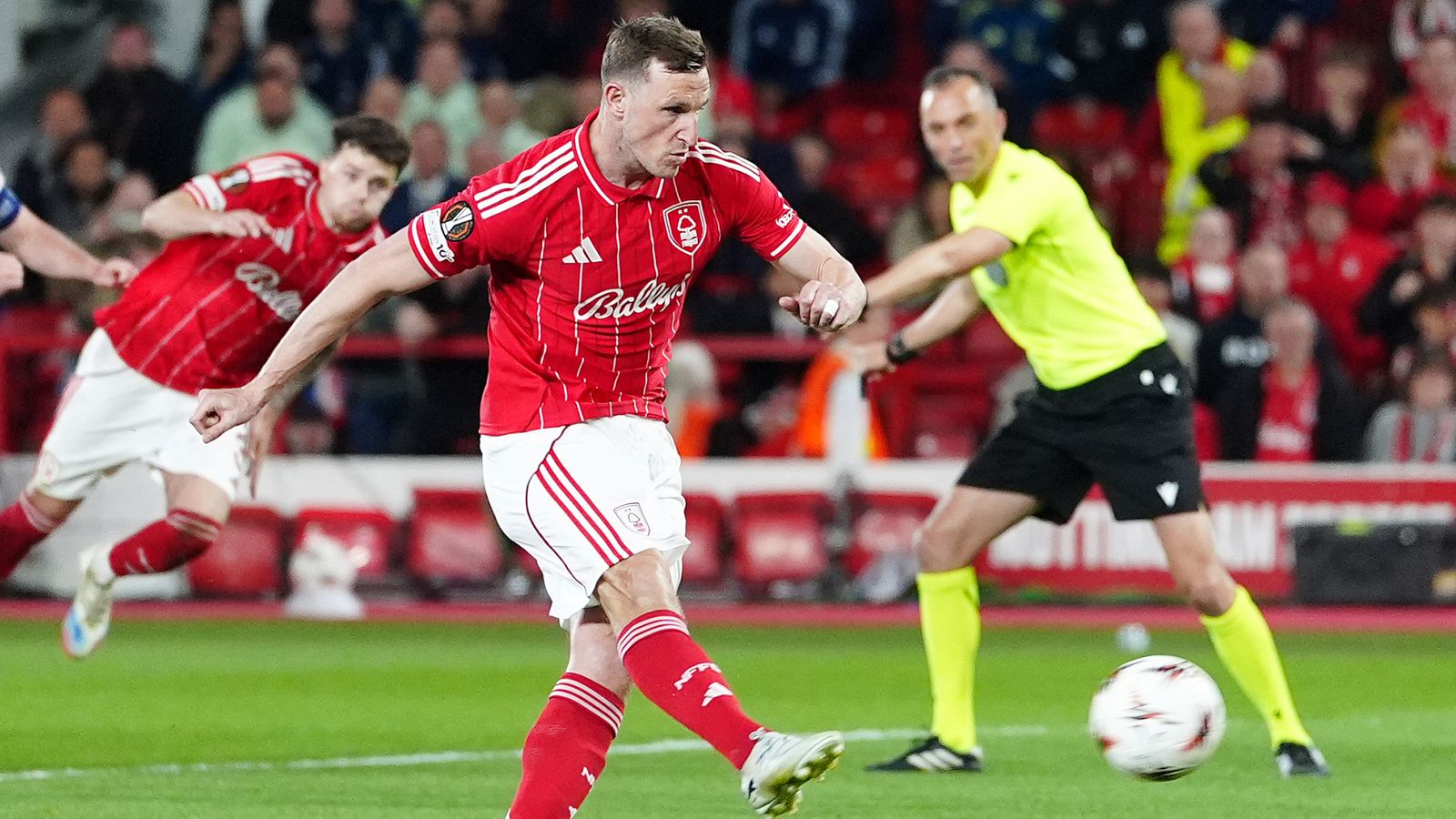 Nottingham Forest 1-0 Aston Villa: Chris Wood penalty gives Forest first-leg advantage over Villa in Europa League semi-final