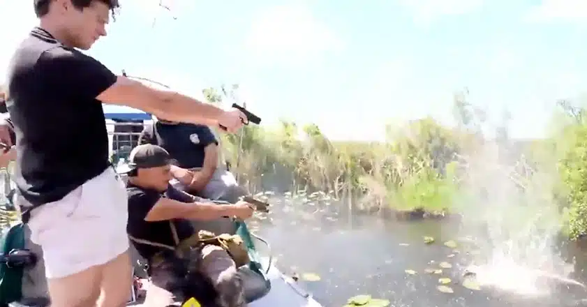 Uppmuntrade flickvän till misshandel – och sköt alligator