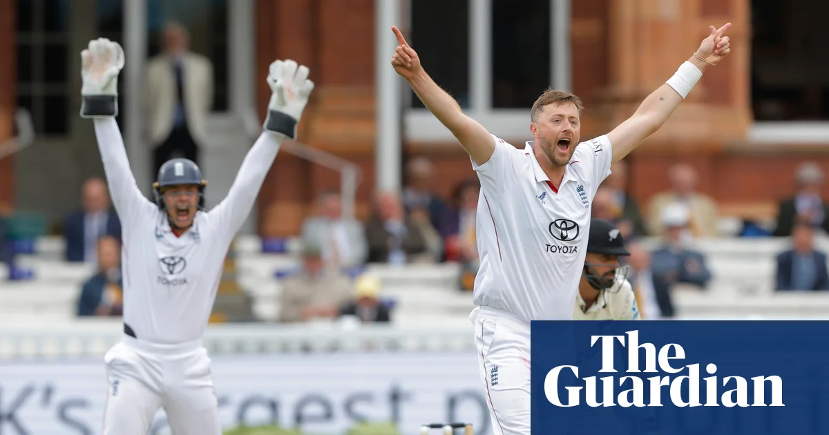 Robinson strikes twice but rain halts England’s push for victory against New Zealand