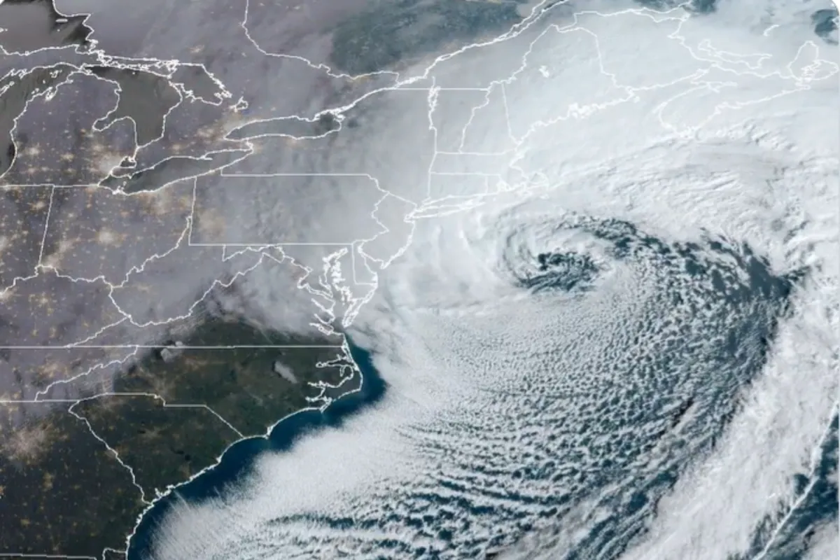 Satellite Footage Shows ‘Blockbuster’ Nor’easter Strike East Coast