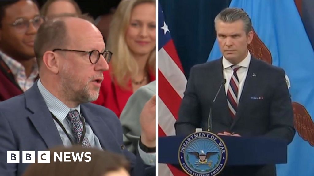 Watch: BBC asks Hegseth about reports of strike on school