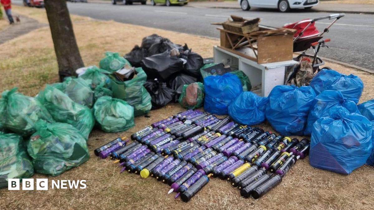 'Off the scale' haul of nitrous oxide cans found