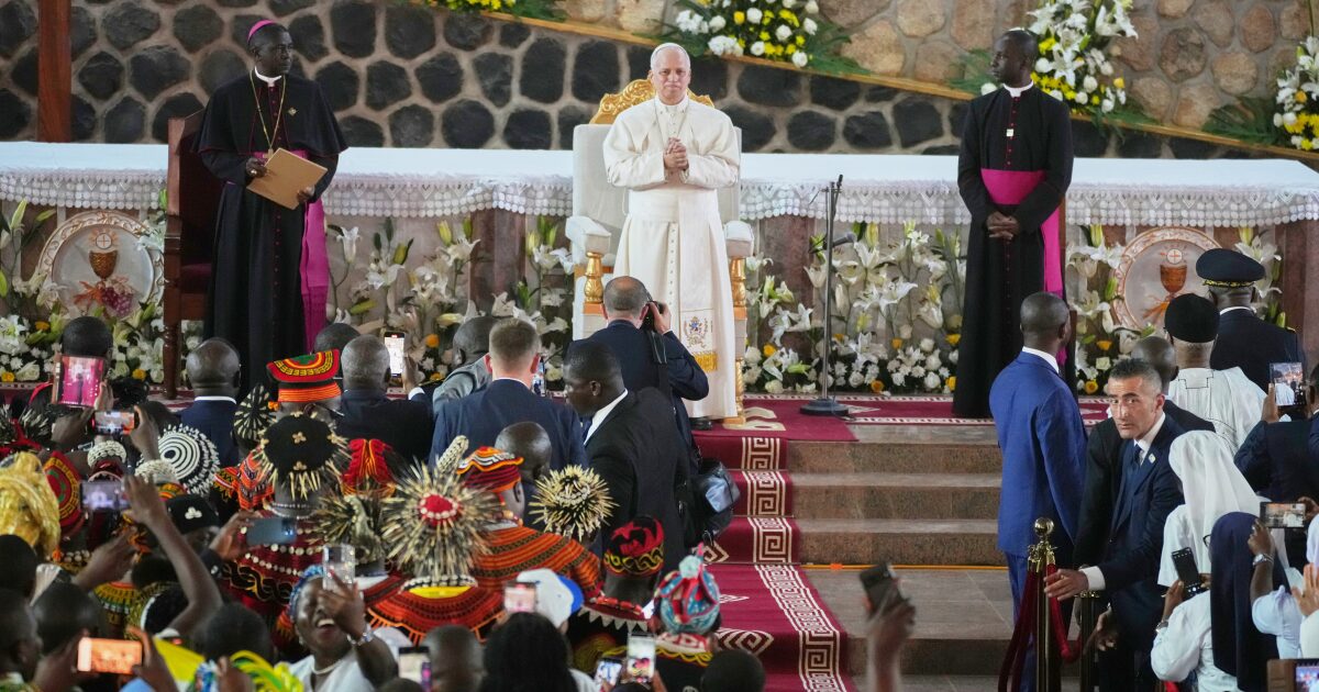 Pope in Cameroon's separatist west blasts the 'tyrants' ravaging Earth with war and exploitation