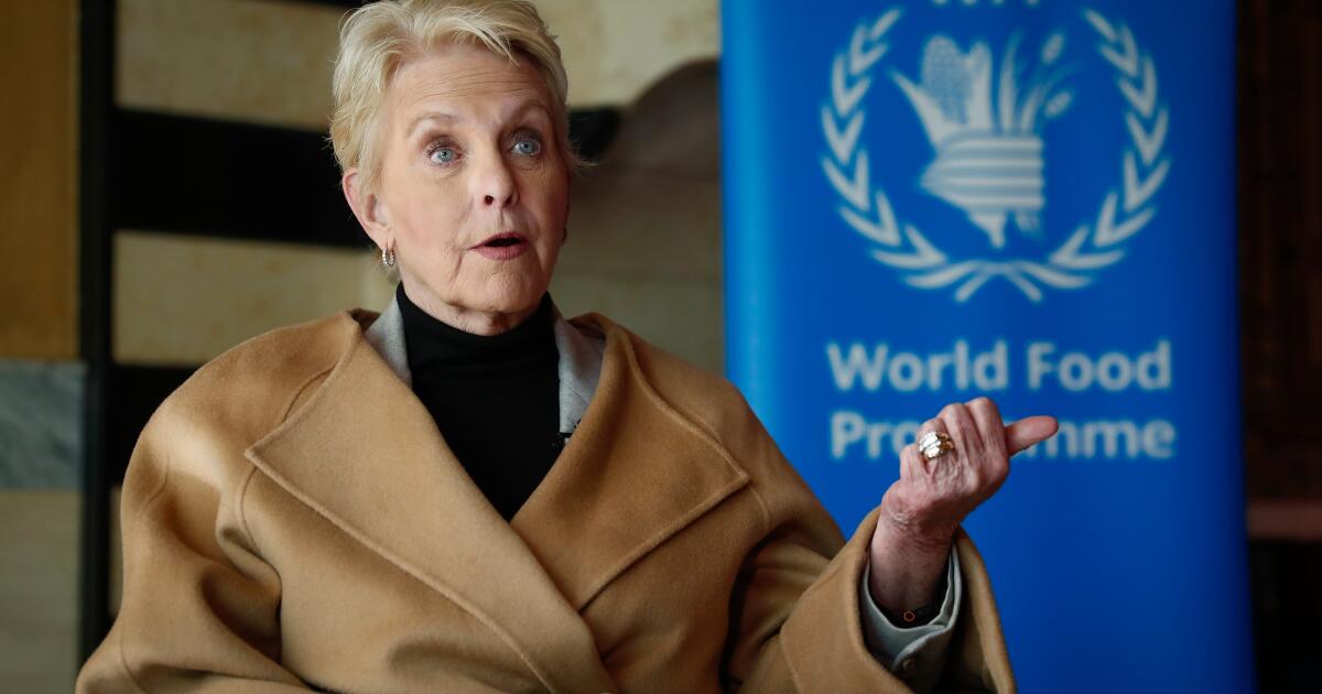 U.N. World Food Program head Cindy McCain says she will step down for health reasons