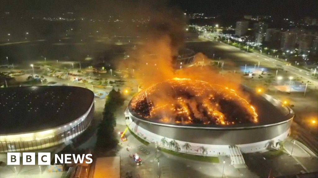 Watch: Fire damages roof of Rio's Olympic velodrome