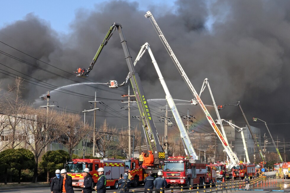 Officials say 14 were killed in fire at South Korean auto parts plant