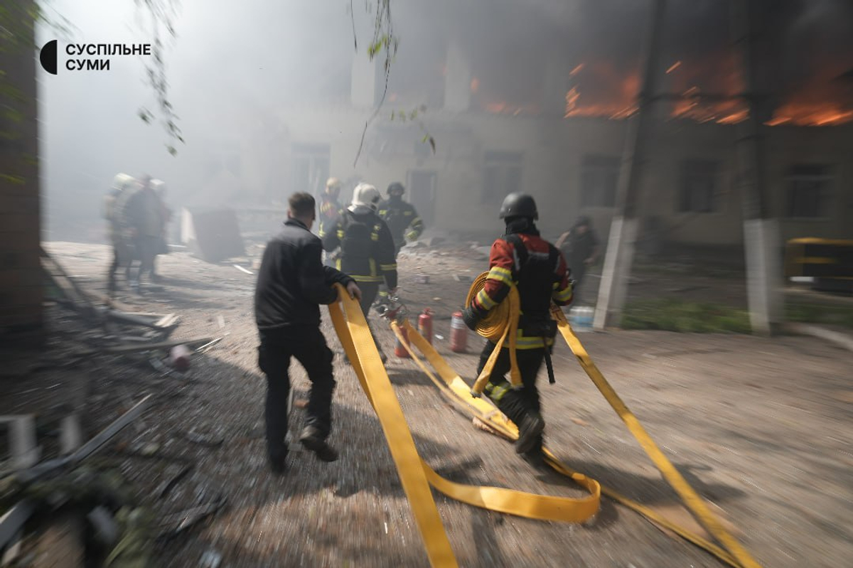 Russian Drones Hit Kindergarten in Sumy City Center, Injuring Civilians