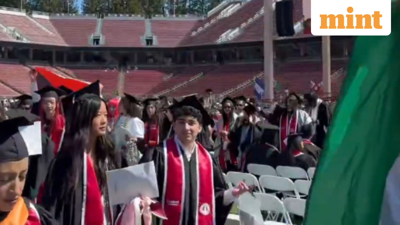 Google CEO and Stanford alumnus Sundar Pichai faces student protests at university's commencement ceremony | Video