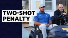 DeChambeau hit with shock two-stroke penalty at The Open