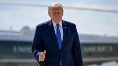 Trump says he is cancelling strikes on Iran subject to deal being made 'rapidly'