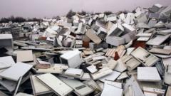 Mountain of broken fridges growing across England and Wales