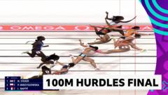 'Oh my word!' - Netherlands' Visser wins 100m hurdles by one thousandth of a second