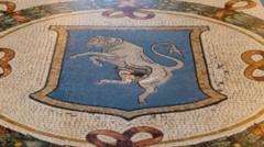 Italy restores lucky testicles on bull mosaic worn down by tourists