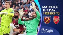 Arsenal edge closer to title after late West Ham drama