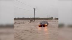 Watch: Flood waters surge in Texas after huge rainstorms