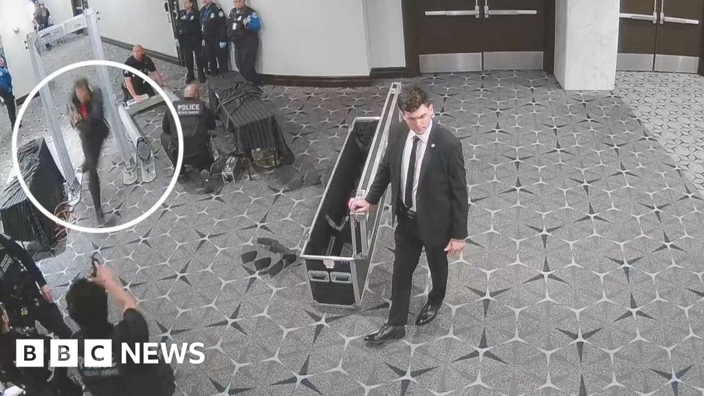 New CCTV footage appears to show Washington press dinner suspect shoot at agent