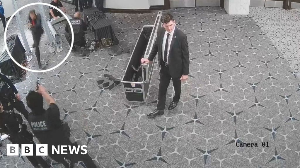 New footage shows how Trump dinner gunman charged through security in four seconds