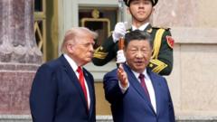 In pictures: Trump hosted by Xi Jinping in Beijing on two-day summit