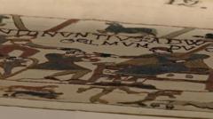 Bayeux Tapestry in 'wonderful state' after journey to London, French minister says